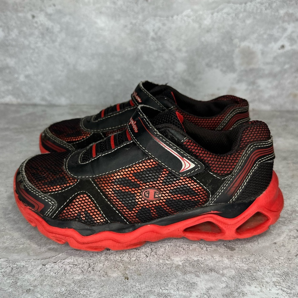 Champion Kids Black and Red Sneakers